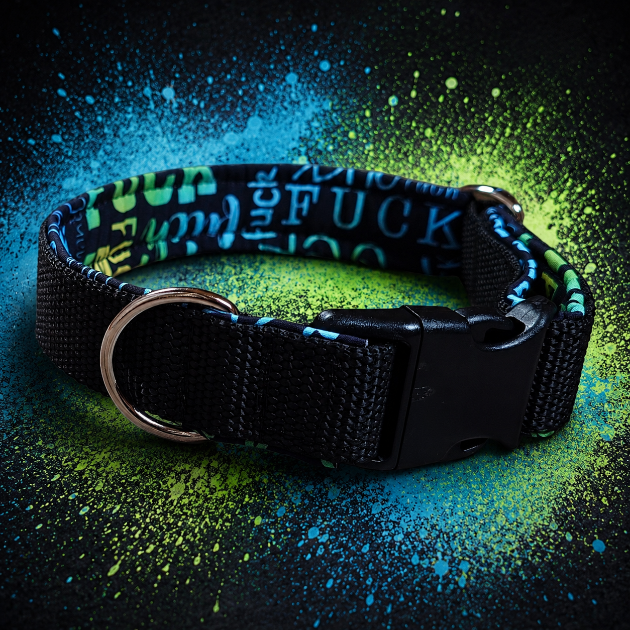 Steckschnallenhalsband F*CK 40-47 cm Halsumfang
