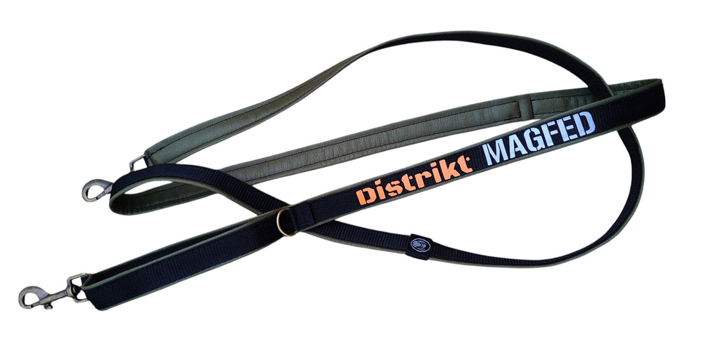 3-Punkt Leine Gurtband mit Handschlaufe + Personalisierung