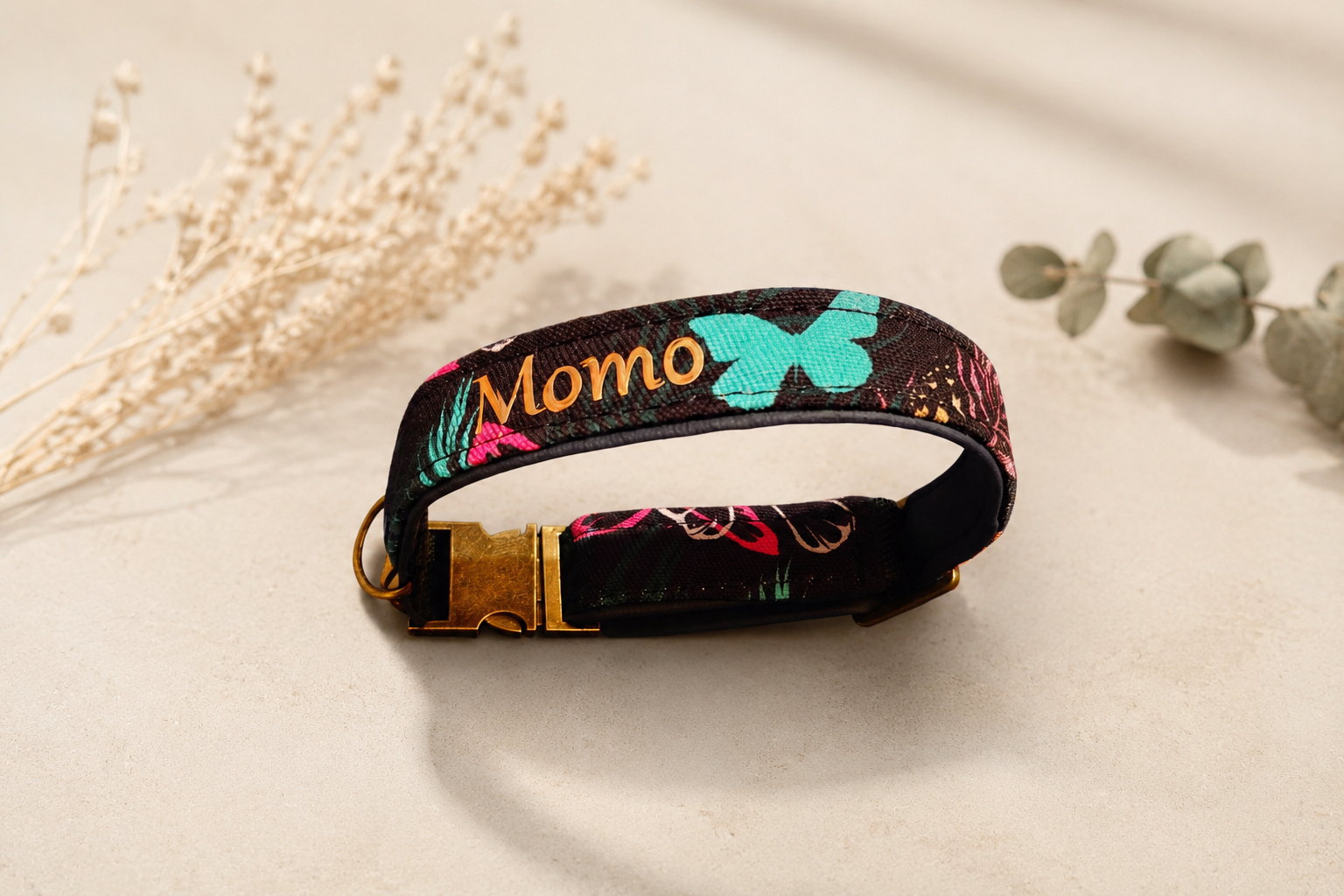 Steckschnallenhalsband Hund Sommeredition + Personalisierung